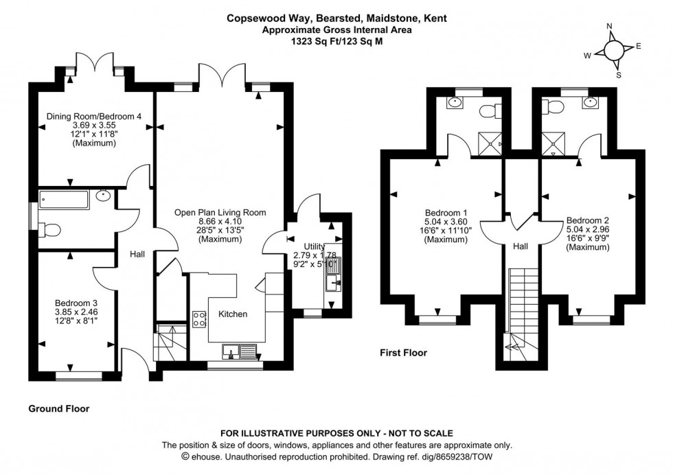 Floorplan for Copsewood Way, Bearsted, Maidstone