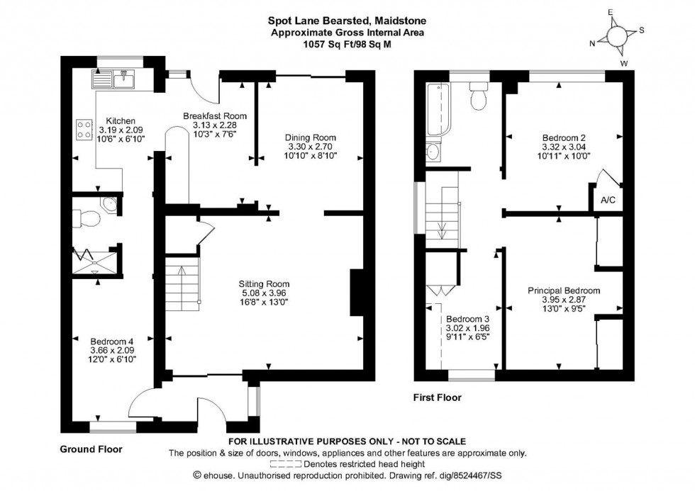 Floorplan for Spot Lane, Bearsted, Maidstone