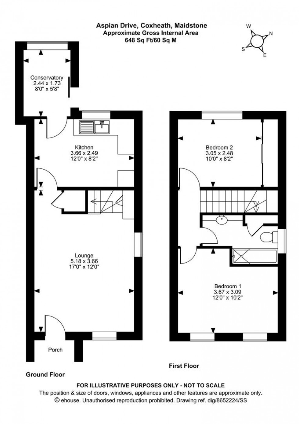 Floorplan for Aspian Drive, Coxheath, Maidstone
