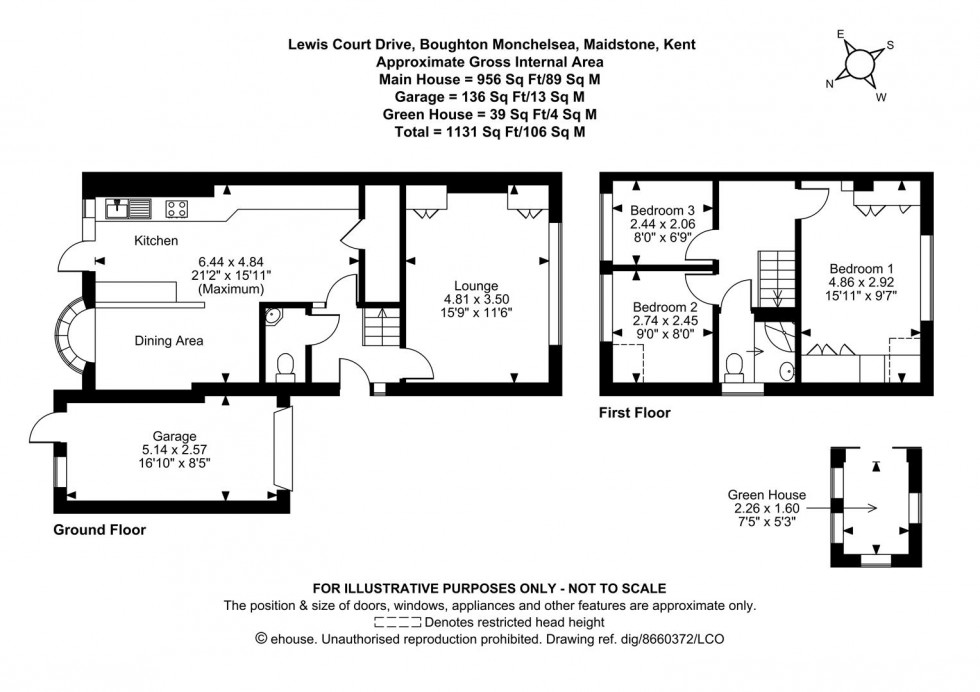 Floorplan for Lewis Court Drive, Boughton Monchelsea
