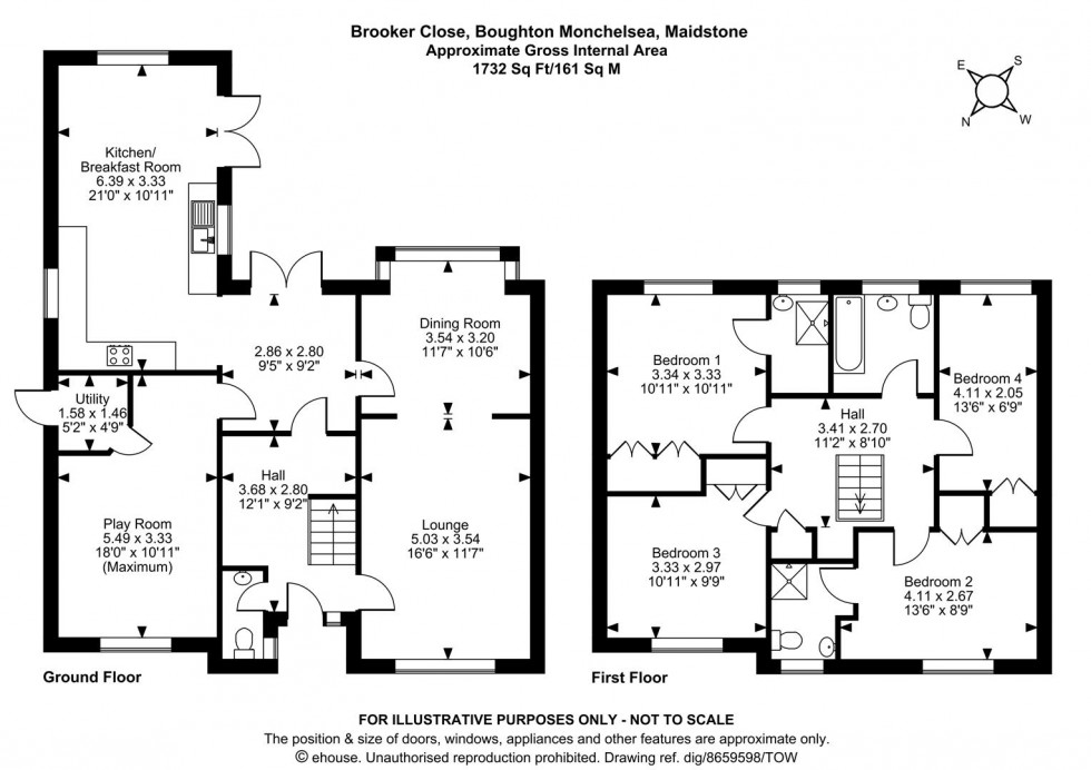 Floorplan for Brooker Close, Boughton Monchelsea, Maidstone