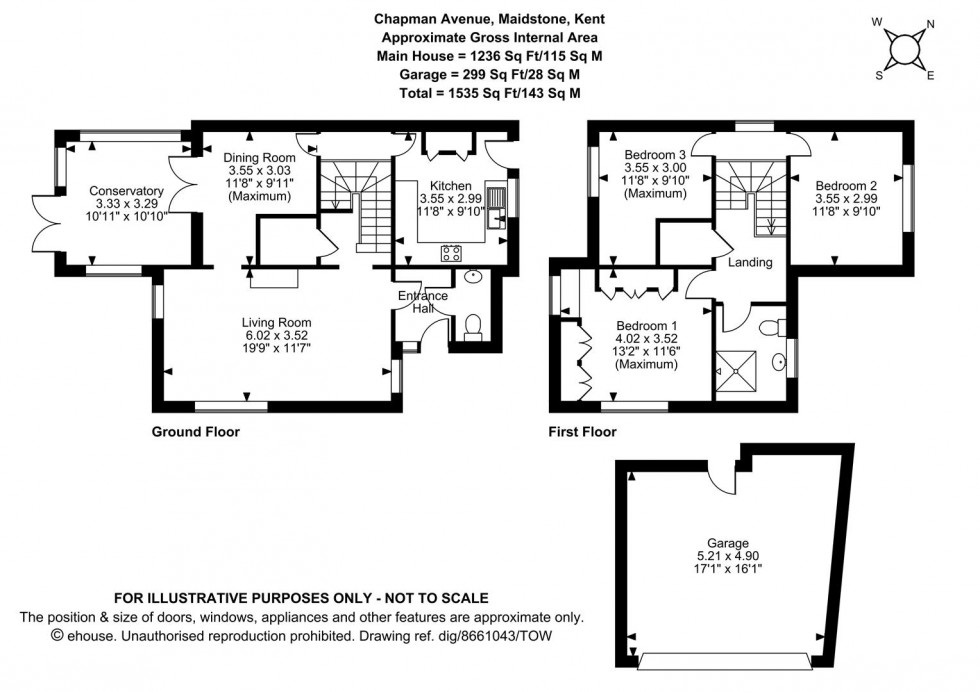 Floorplan for Chapman Avenue, Maidstone