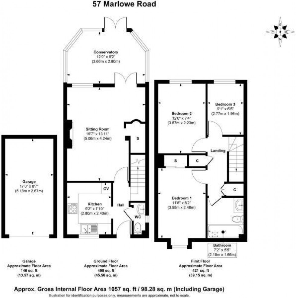 Floorplan for Marlowe Road, Larkfield
