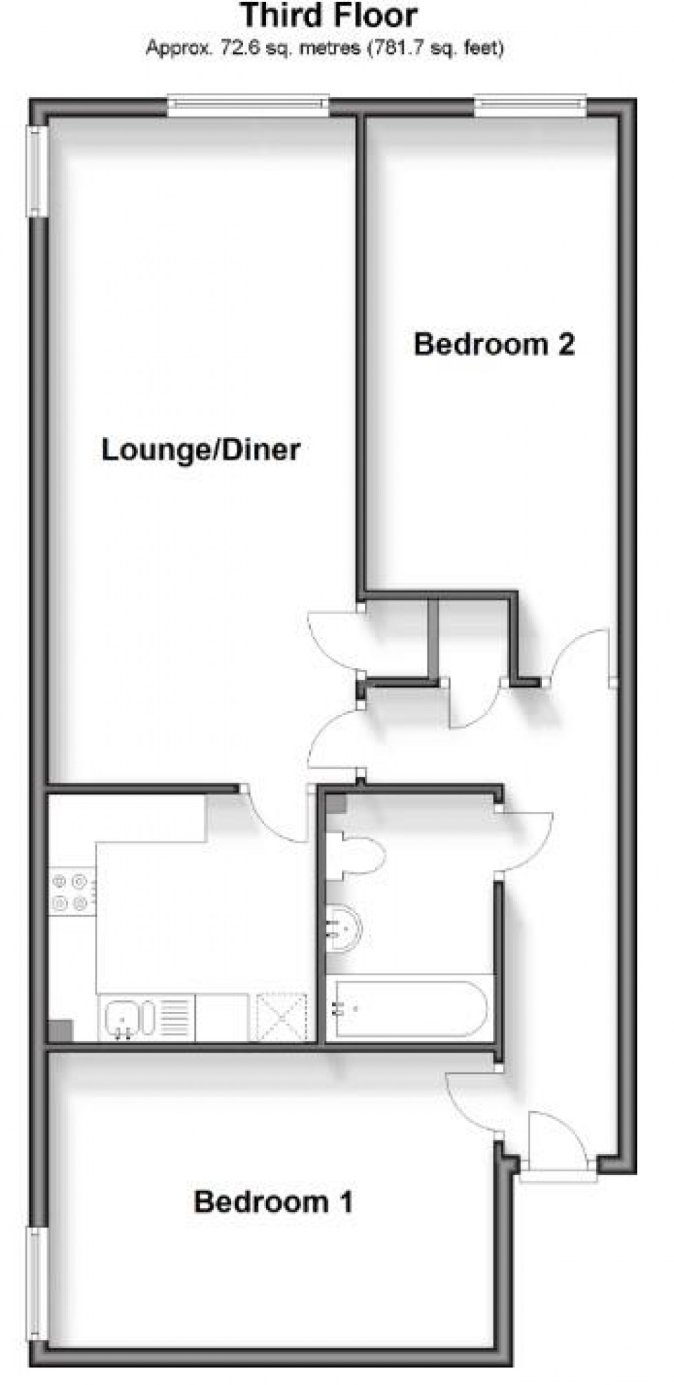 Floorplan for St. Peters Street, Maidstone