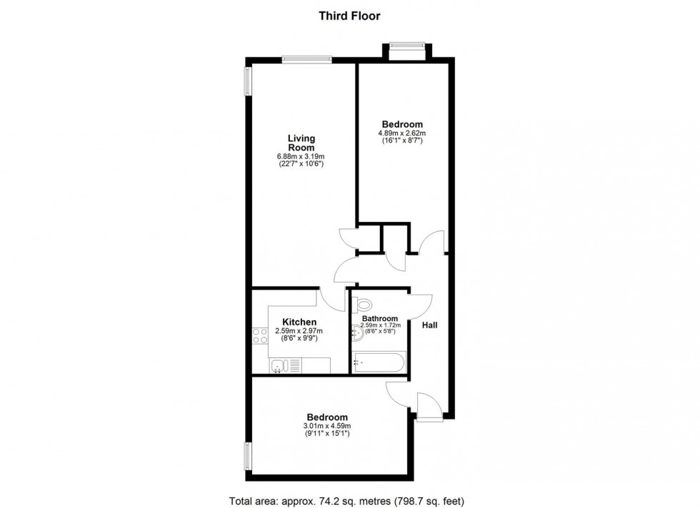Floorplan for St. Peters Street, Maidstone
