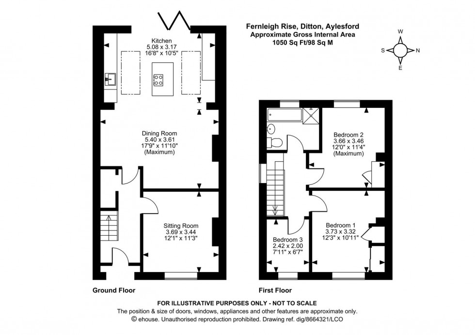 Floorplan for Fernleigh Rise, Ditton, Aylesford