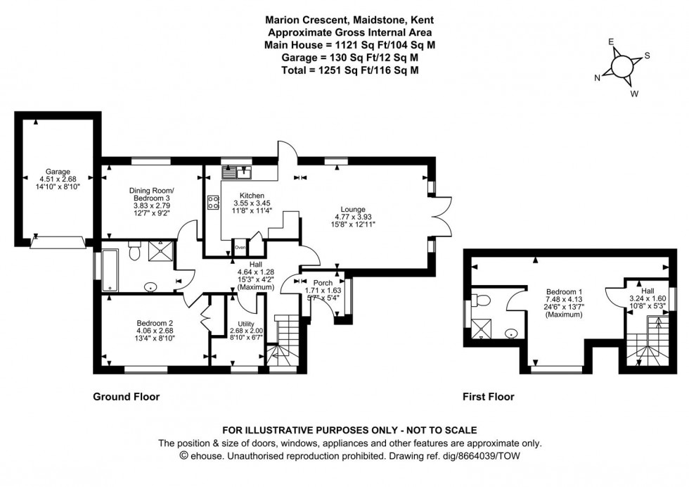 Floorplan for Marion Crescent, Maidstone