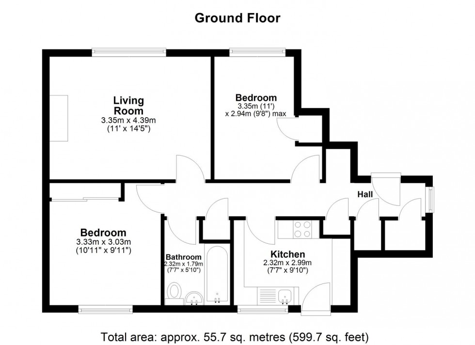 Floorplan for Cumberland Avenue, Maidstone