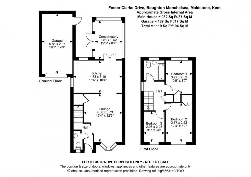 Floorplan for Foster Clarke Drive, Boughton Monchelsea, Maidstone