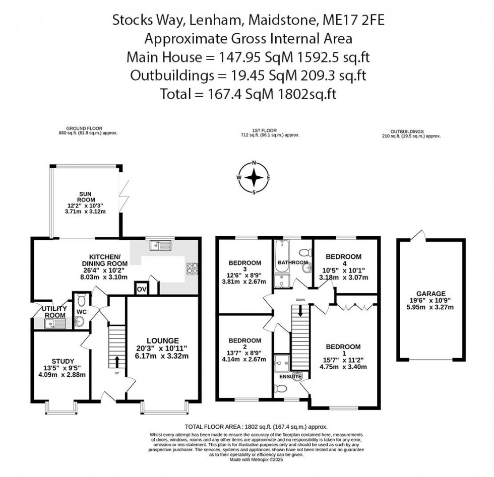 Floorplan for Stocks Way, Lenham