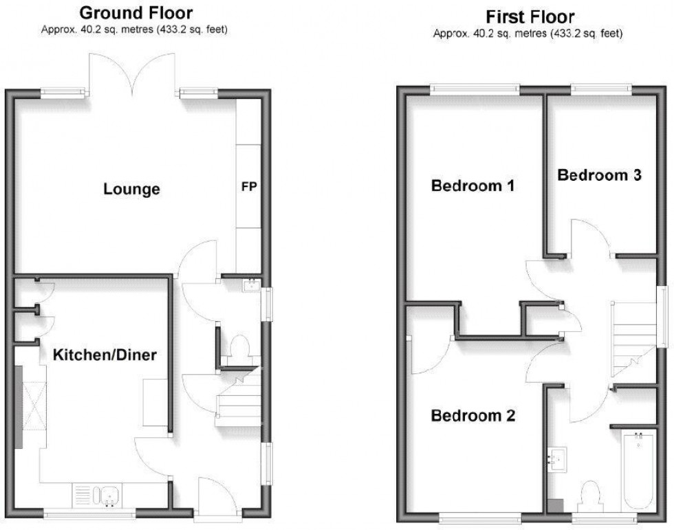 Floorplan for Pear Tree Avenue, Ditton
