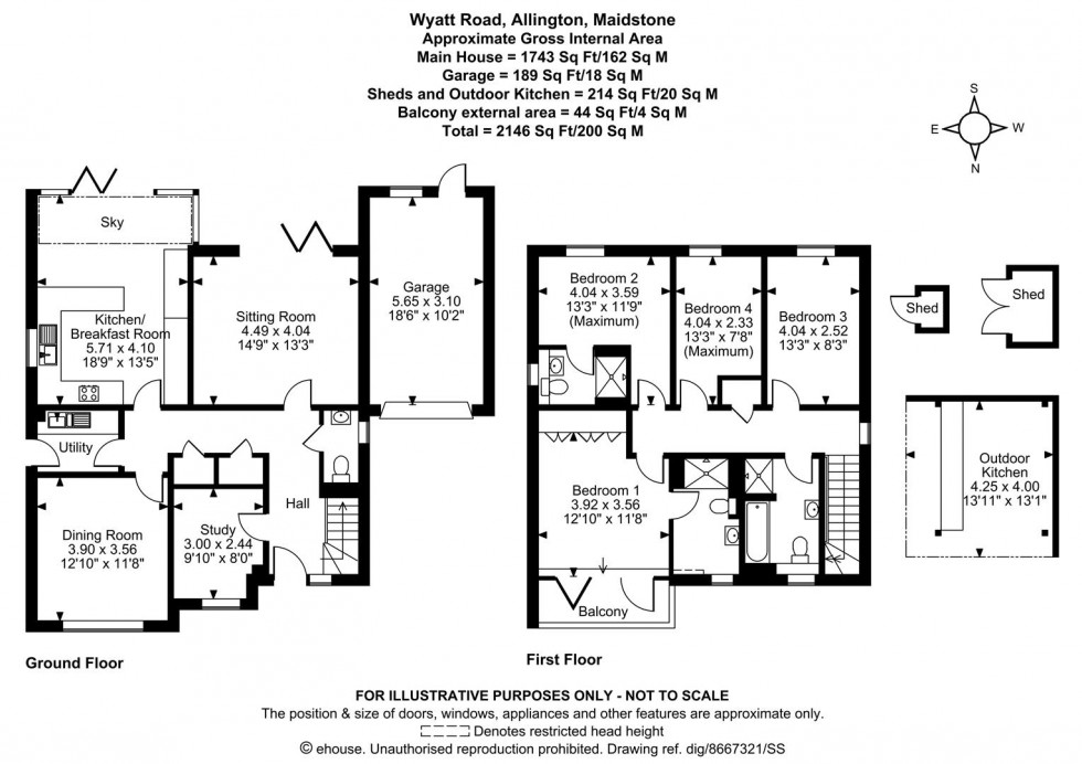 Floorplan for Wyatt Road, Allington, Maidstone