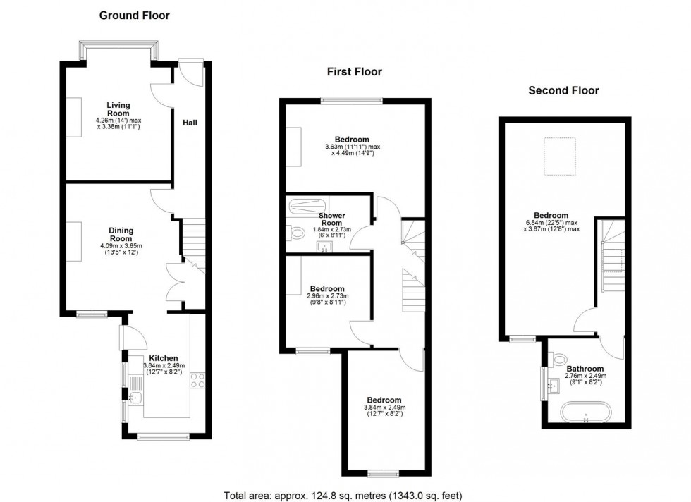 Floorplan for St. Philips Avenue, Maidstone