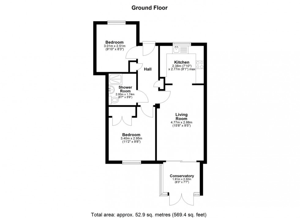 Floorplan for Matterdale Gardens, Barming, Maidstone