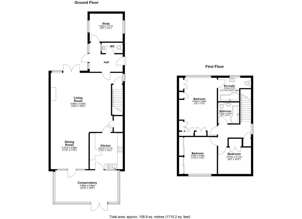 Floorplan for Courtlands, Teston, Maidstone