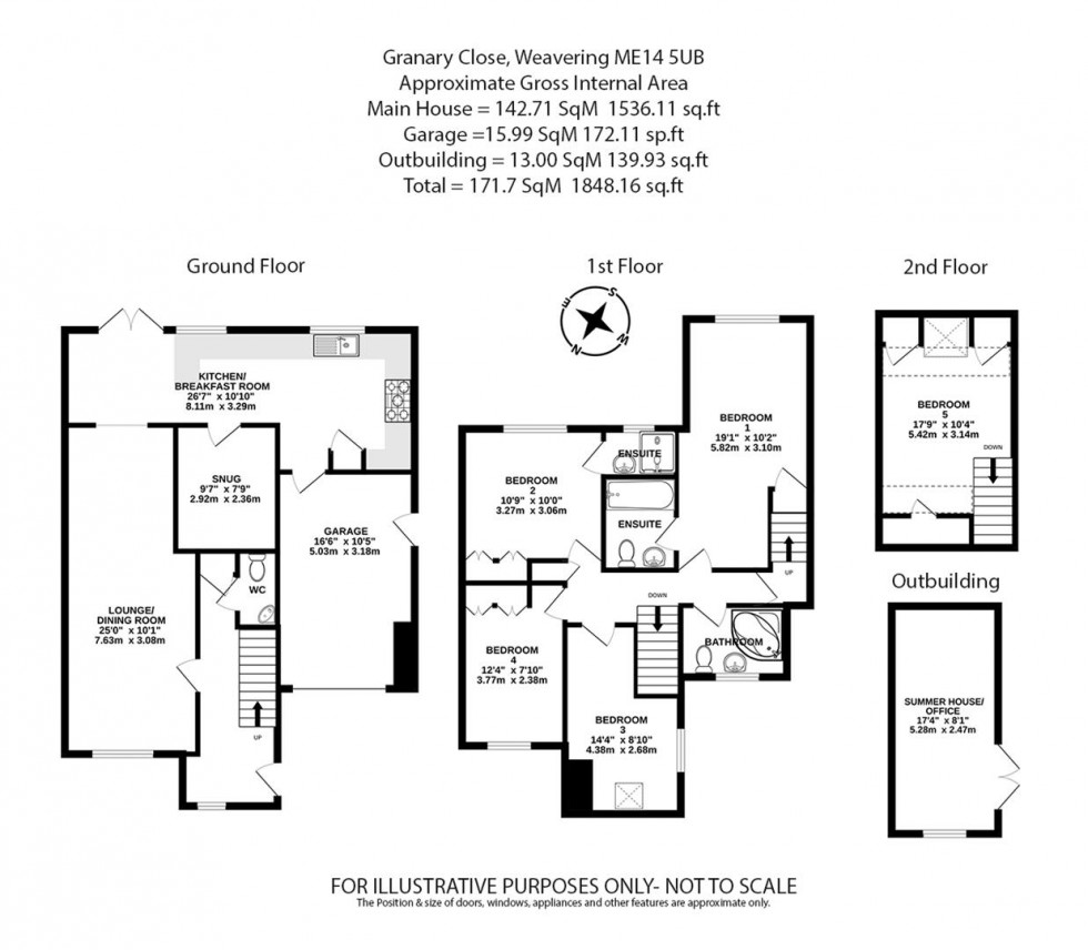 Floorplan for Granary Close, Weavering, Maidstone