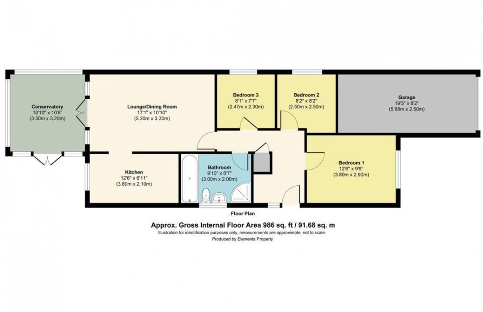 Floorplan for Bull Lane, Eccles, Aylesford