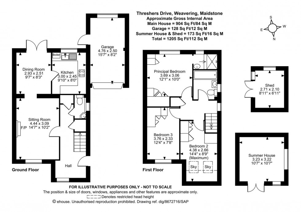 Floorplan for Threshers Drive, Weavering, Maidstone