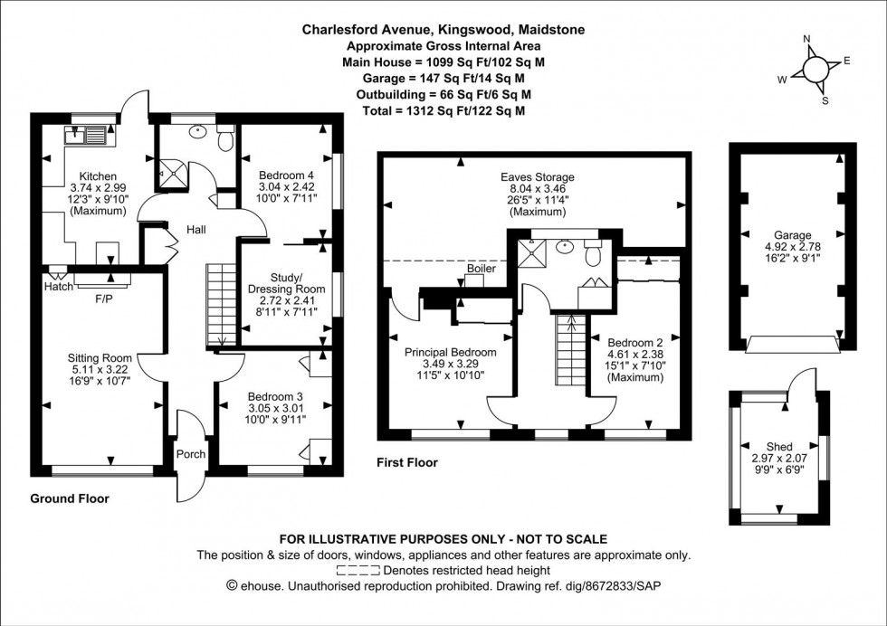 Floorplan for Charlesford Avenue, Kingswood, Maidstone