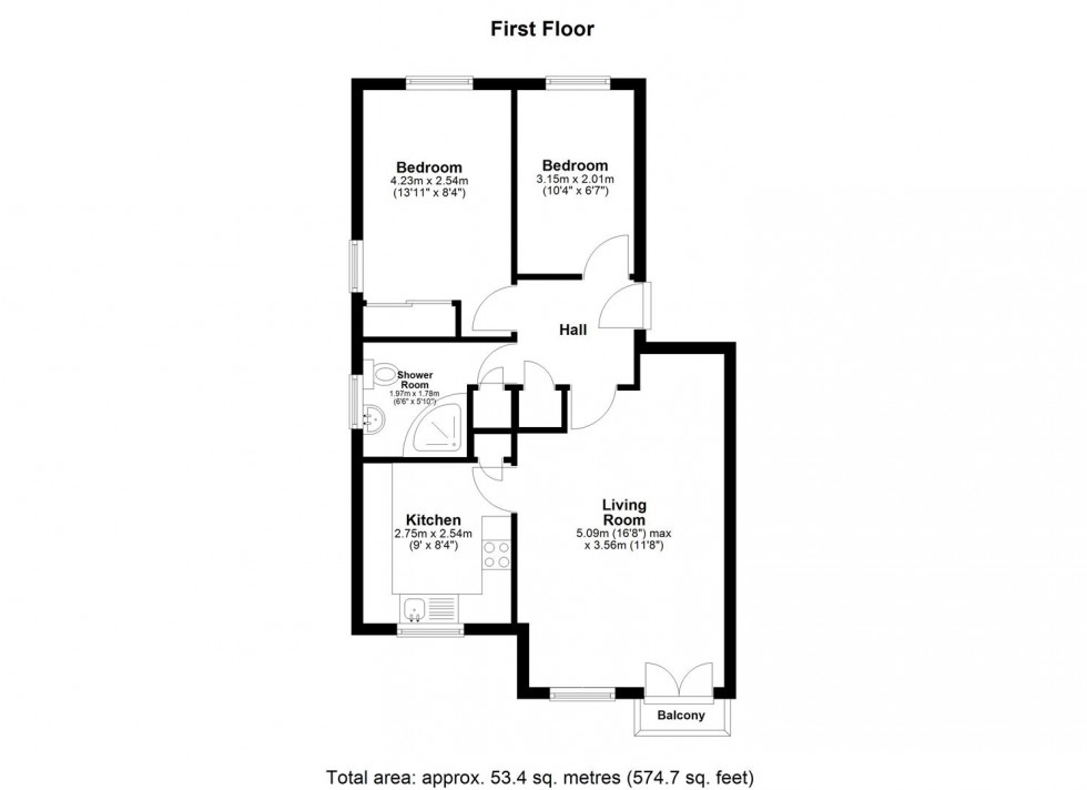 Floorplan for River Bank Close, Maidstone