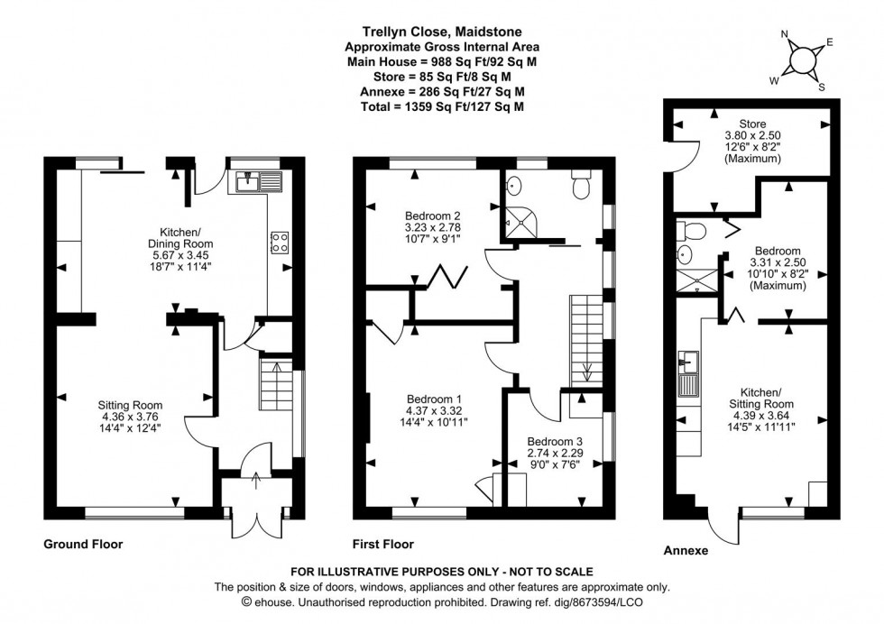 Floorplan for Trellyn Close, Maidstone