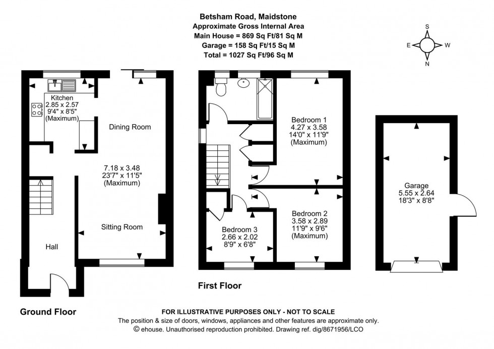 Floorplan for Betsham Road, Maidstone