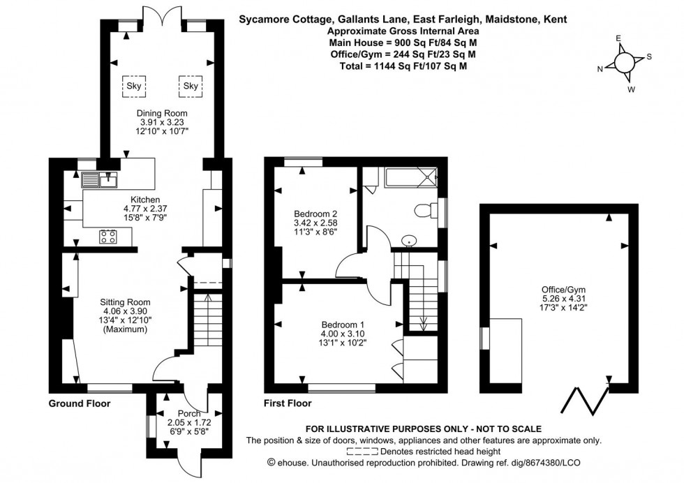 Floorplan for Gallants Lane, East Farleigh, Maidstone