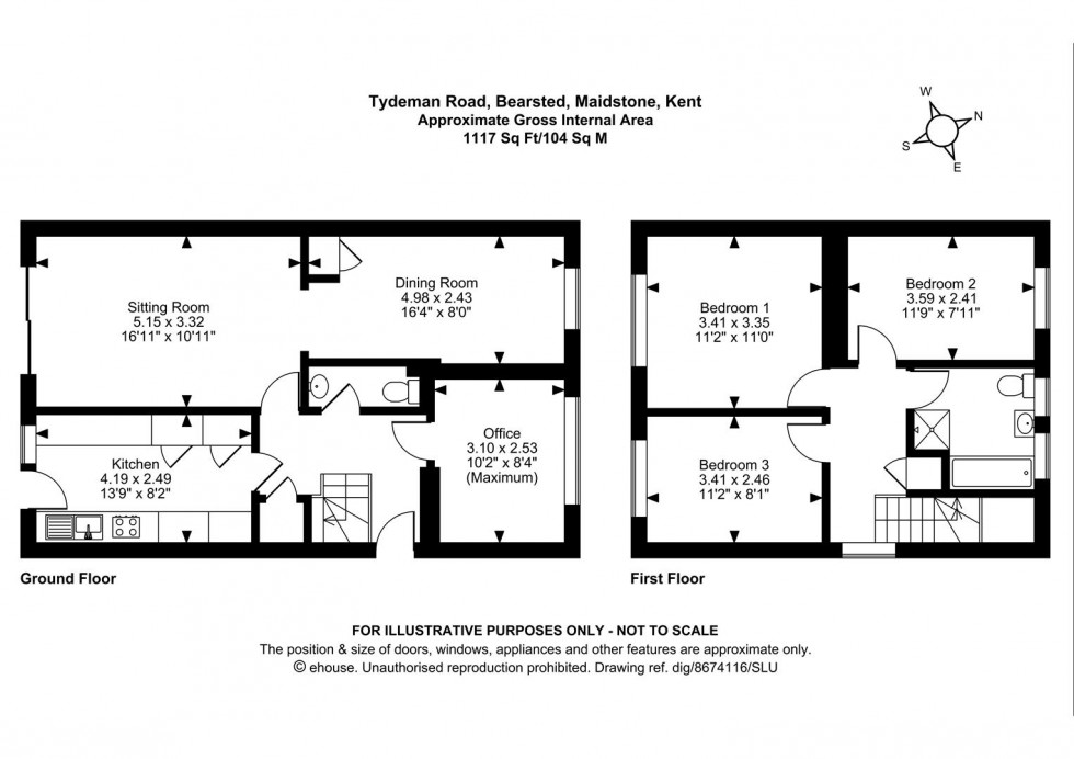 Floorplan for Tydeman Road, Bearsted, Maidstone