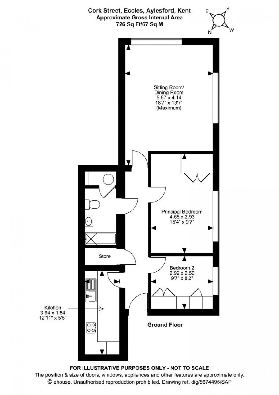 Floorplan for Cork Street, Eccles, Aylesford
