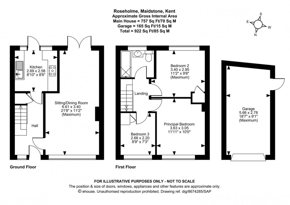 Floorplan for Roseholme, Maidstone