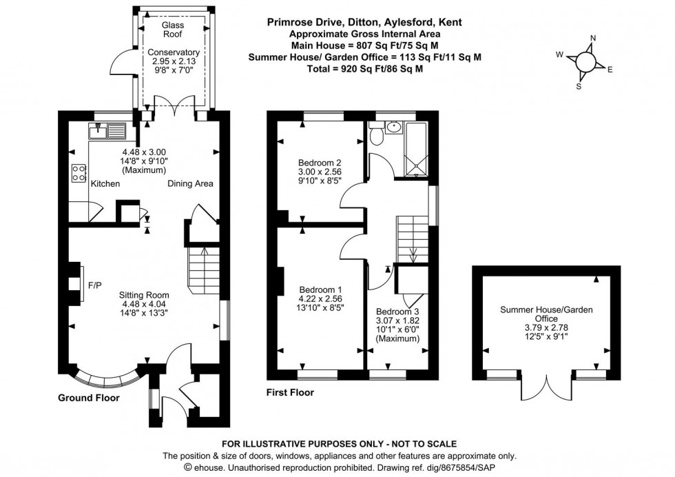 Floorplan for Primrose Drive, Ditton, Aylesford