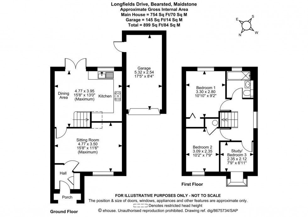 Floorplan for Longfields Drive, Bearsted, Maidstone