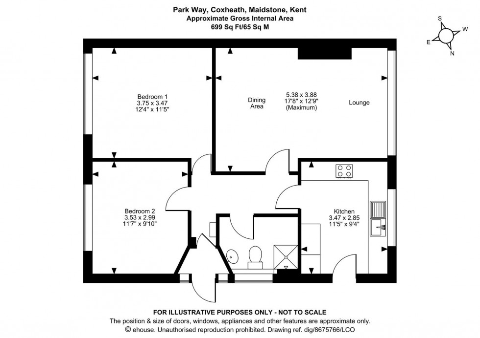 Floorplan for Park Way, Coxheath, Maidstone