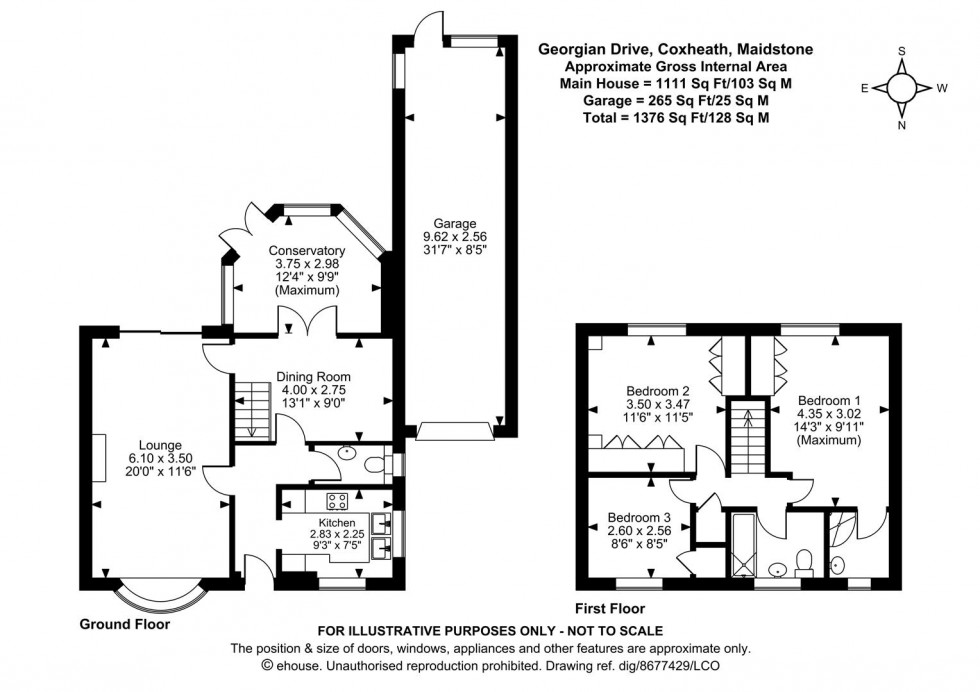 Floorplan for Georgian Drive, Coxheath, Maidstone