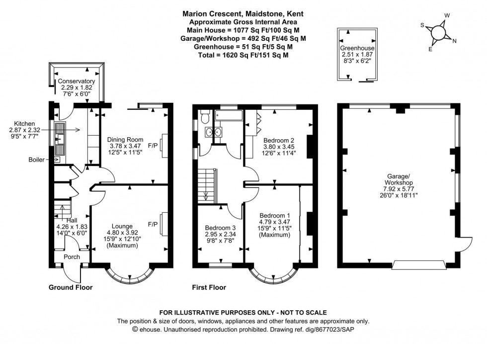 Floorplan for Marion Crescent, Maidstone