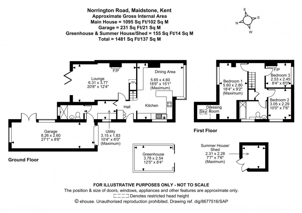 Floorplan for Norrington Road, Maidstone