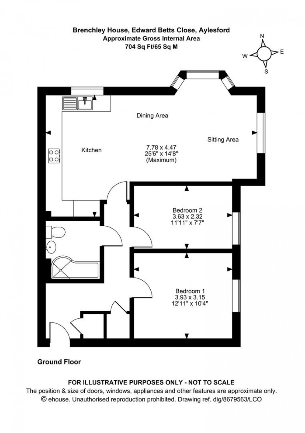 Floorplan for Edward Betts Close, Aylesford
