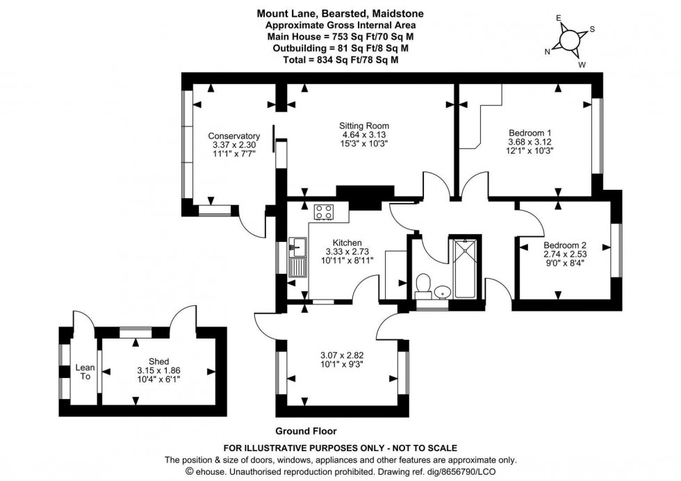 Floorplan for Mount Lane, Bearsted, Maidstone