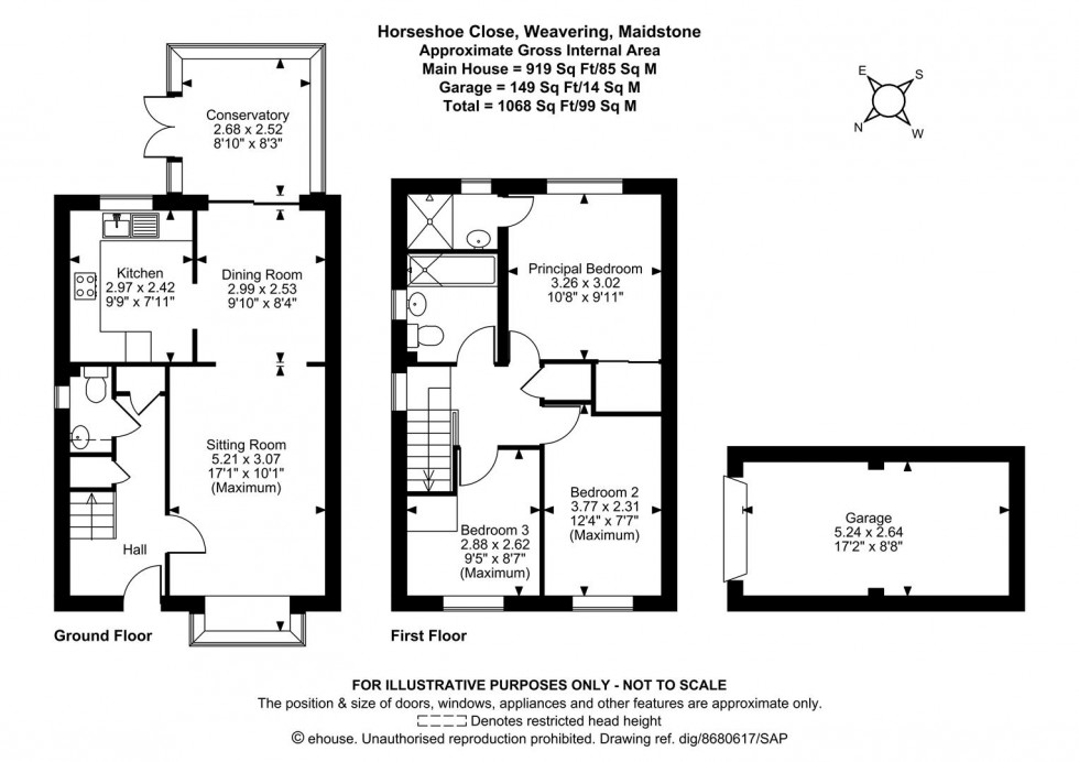 Floorplan for Horseshoe Close, Weavering, Maidstone