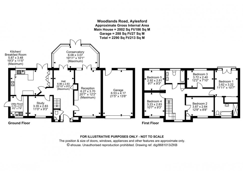 Floorplan for Woodlands Road, Aylesford
