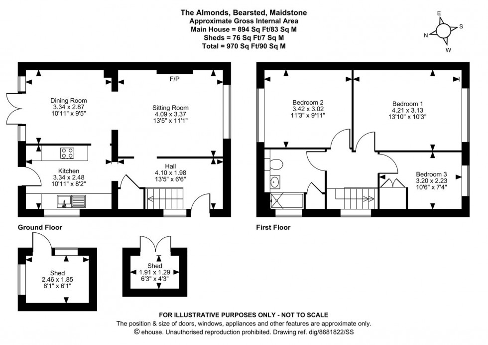 Floorplan for The Almonds, Bearsted, Maidstone