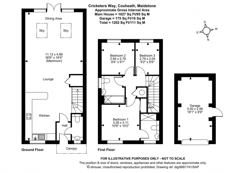 Floorplan for Cricketers Way, Coxheath, Maidstone