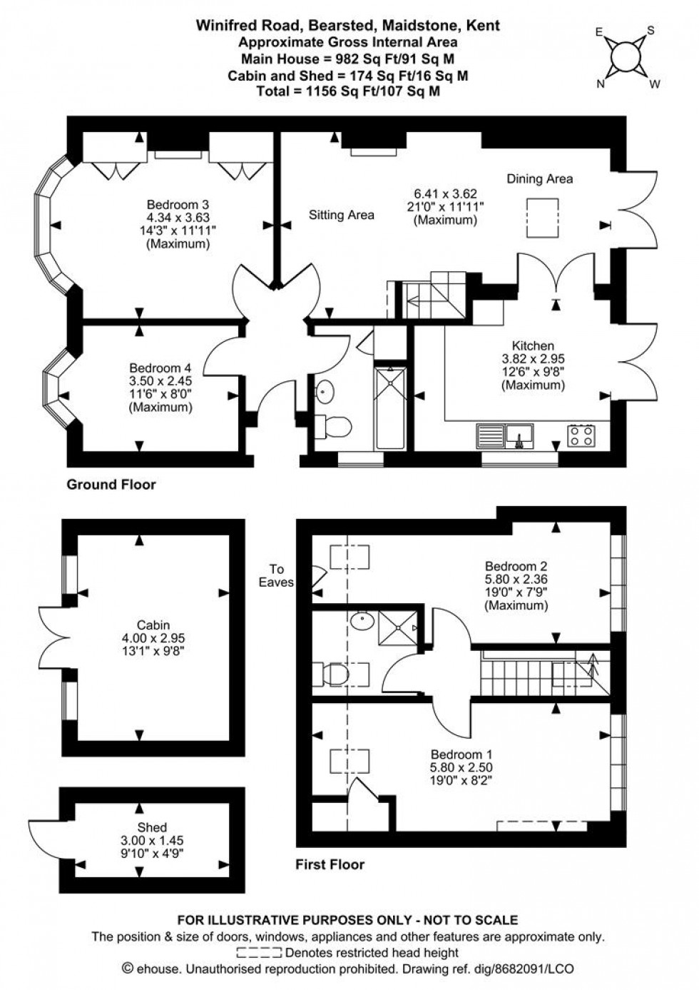 Floorplan for Winifred Road, Bearsted, Maidstone