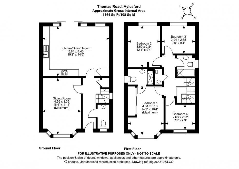 Floorplan for Thomas Road, Aylesford