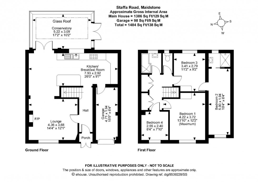 Floorplan for Staffa Road, Maidstone