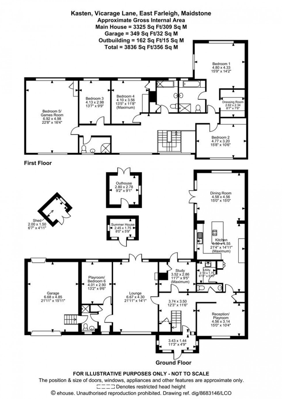 Floorplan for Vicarage Lane, East Farleigh, Maidstone