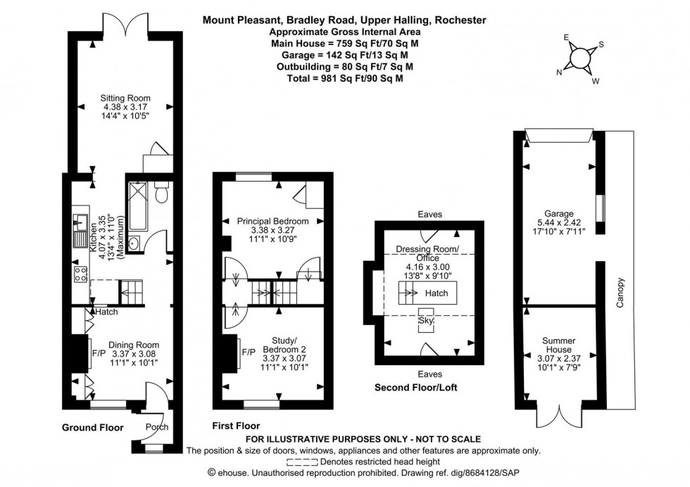 Floorplan for Bradley Road, Upper Halling, Rochester