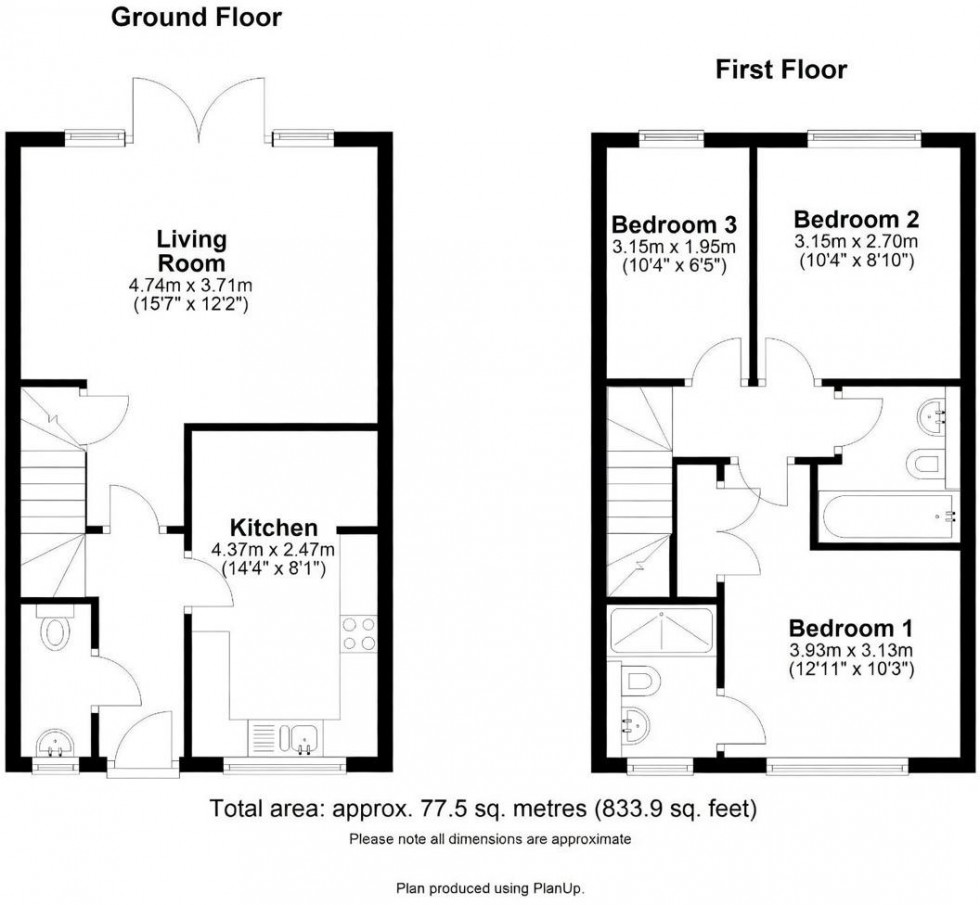 Floorplan for Fullingpits Avenue, Maidstone