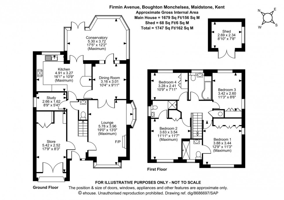 Floorplan for Firmin Avenue, Boughton Monchelsea, Maidstone