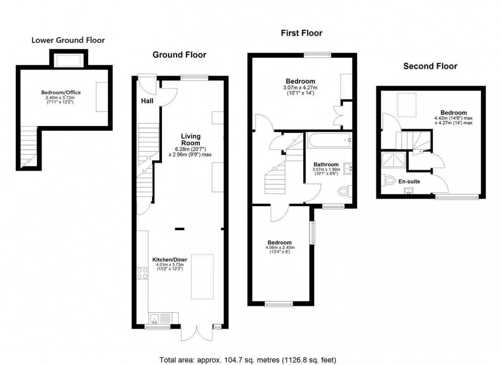 Floorplan for Lower Fant Road, Maidstone, Kent